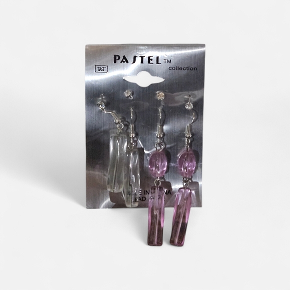 Elegant Black and Pink Floral Necklace Set - Picture 3 of 4